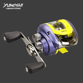

YUMOSHI AEB Baitcasting Reel 12+ 1BB 6.2:1adjustable Magnetic Brake Left Right Hand Reel Reinforced Nylon Body Fishing Reel