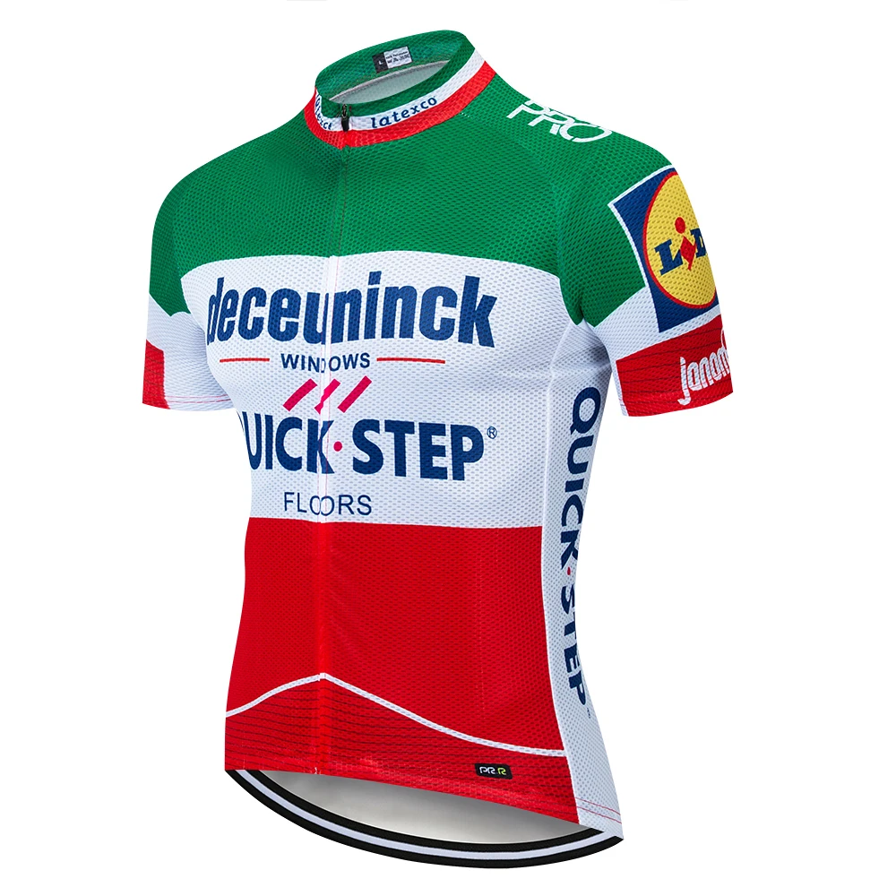 Quick шаг Pro велосипедные гонки с коротким рукавом Майо Ciclismo Велоспорт Джерси наборы летние дышащие велосипедные наборы одежды - Цвет: 4