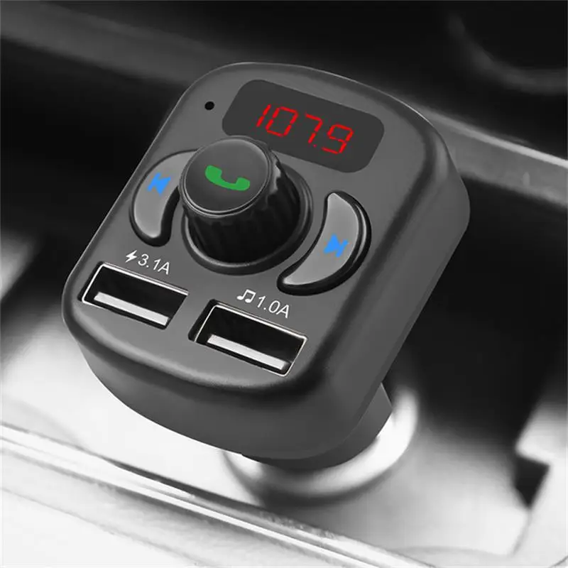 807E автомобильный Bluetooth fm-передатчик ЖК MP3 аудио плеер Автомобильный комплект беспроводной громкой связи вызов 5 в 2.1A двойной USB Автомобильное зарядное устройство FS