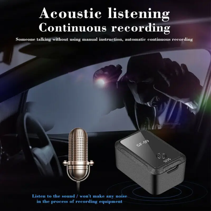 GF09 Mini Car APP GPS Locator Adsorption Recording Anti-dropping Device Voice Control Recording Real-time Tracking Equipment