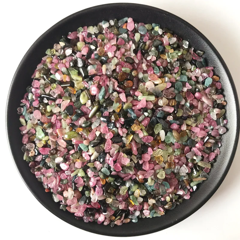 

100g Natural Colored Tourmaline Gravel Natural Crystal Degaussing Stone Energy Stone Buddhism Seven Treasures Healing Crystal