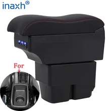 Reposabrazos para Ford Fiesta, caja de almacenamiento de accesorios de coche, superficie curva, reposabrazos, detalles interiores