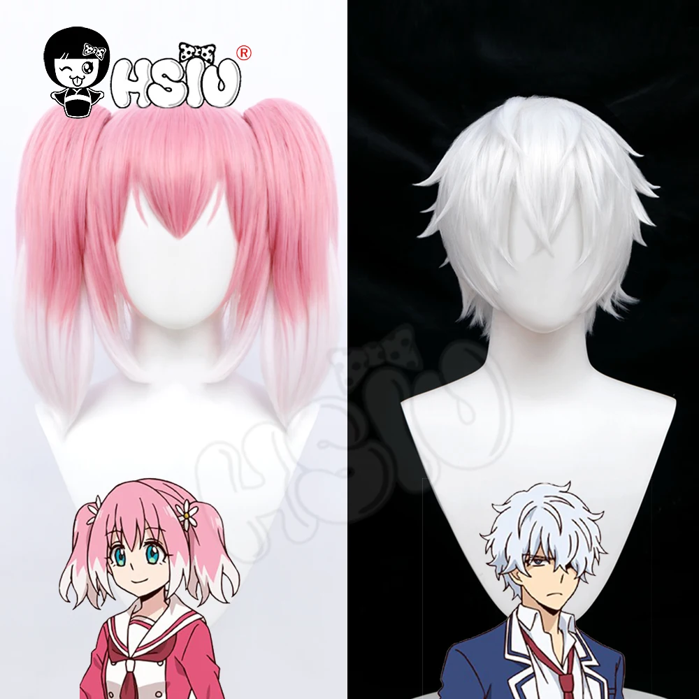 秀柊ナナかつら京屋小野寺かつらアニメmunou Naナナコスプレ段階的なピンクツインポニーテールショート 無料ブランドかつらキャップ Anime Costumes Aliexpress