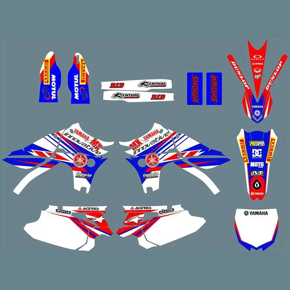 

New Full Graphics Decals Stickers Custom Number Name Glossy Bright Stickers Waterproof for YAMAHA YZ450F 2010-2013