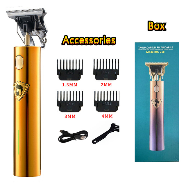 LCD hair clipper retro shaving head electric clipper T9 shaver carving electric clipper.
