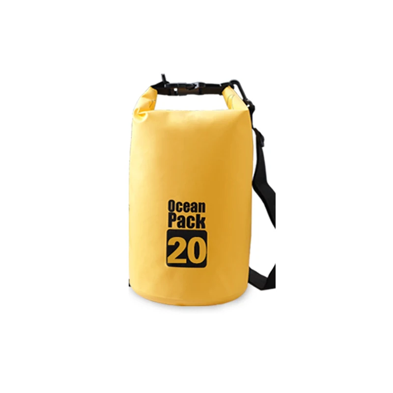 Yellow-20L ПВХ Водонепроницаемый сухой мешок 2L 5L 10L 20L 30L Открытый Дайвинг Складная Мужская Женская пляжная сумка для плавания рафтинг река океан рюкзак - Цвет: Yellow-20L