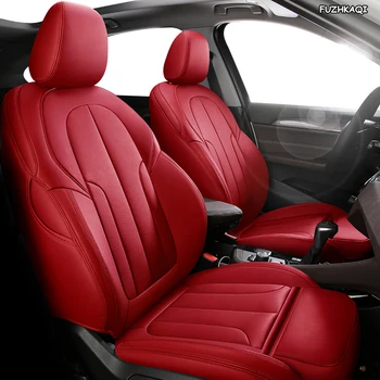 

FUZHKAQI Custom Leather car seat covers set For PEUGEOT 301 307 408 308 308s 508 3008 2008 4008 5008 car seats protector