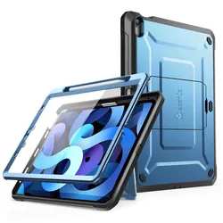 Ultimate Rugged Tablet Case with Built-in Screen Protector - Full-Body Protection (Metallic Blue)