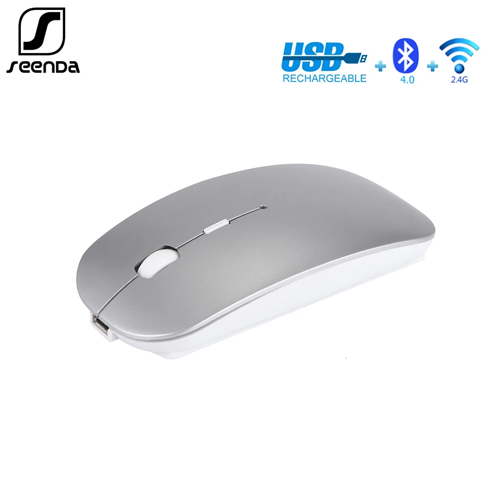 Slim Rechargeable Wireless Mouse Silent USB Mice,Compatible for Laptop Windows Mac Android MAC PC Computer Bluetooth 5.0 and Bluetooth 3.0 and 2.4GHZ Three Modes Bluetooth Wireless Mouse Black Slim Rechargeable Wireless Mouse Silent USB Mice,Compatible for Laptop Windows Mac Android MAC PC Computer Bluetooth 5.0 and Bluetooth 3.0 and 2.4GHZ Three Modes Bluetooth Wireless Mouse Black