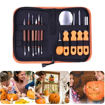 

11pcs Halloween Pumpkin Carving Tool Set Universal Pumpkin Knives Tool DIY Sculpting Tool With 1pcs Storage ^o^