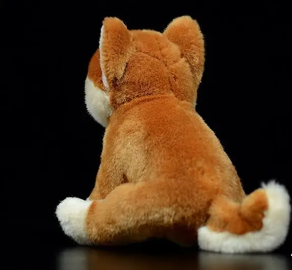 Реалистичная игрушка коричневый Шиба ину плюшевые игрушки около 20 см Сидящая собака мягкая детская игрушка-кукла рождественский подарок h1285