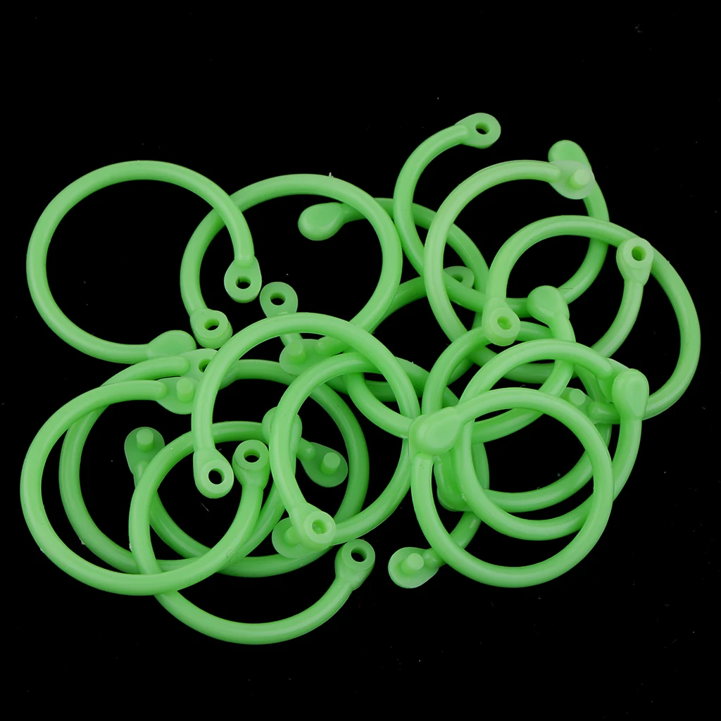 16 Pieces Openable Book Rings Circles Loose Leaf Binding Rings For DIY Crafts,Office Home Stationery Accessory Snap Clip Rings