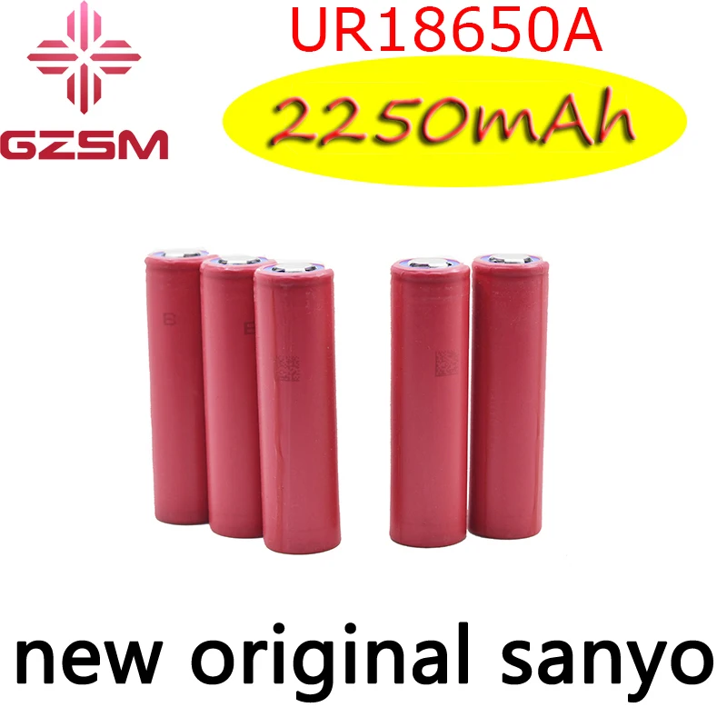 

GZSM 18650 battery for Sanyo UR18650A rechargeable battery 2250mAh 3.7V 6A For powerbank battery