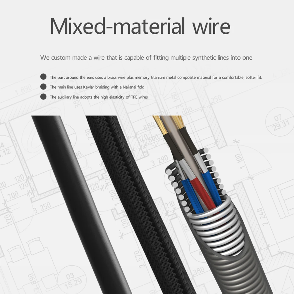 Whizzer A15 A15 Pro спортивные наушники HiFi Bass металлические наушники-вкладыши 3,55 мм Тип наушники 120 мм кевлар гибридная Армирующая линия