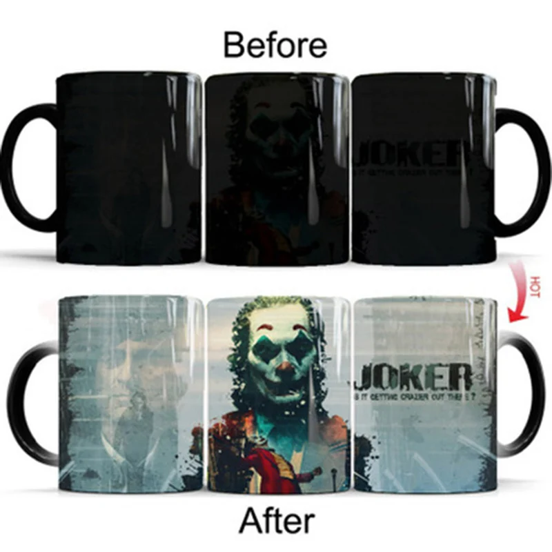 Style B Волшебная кофейная кружка Joker 350 мл 4 стиля, кружки с изменением цвета, креативные чашки и кружки с молочным чаем, лучший подарок для ваших друзей - Цвет: Style B