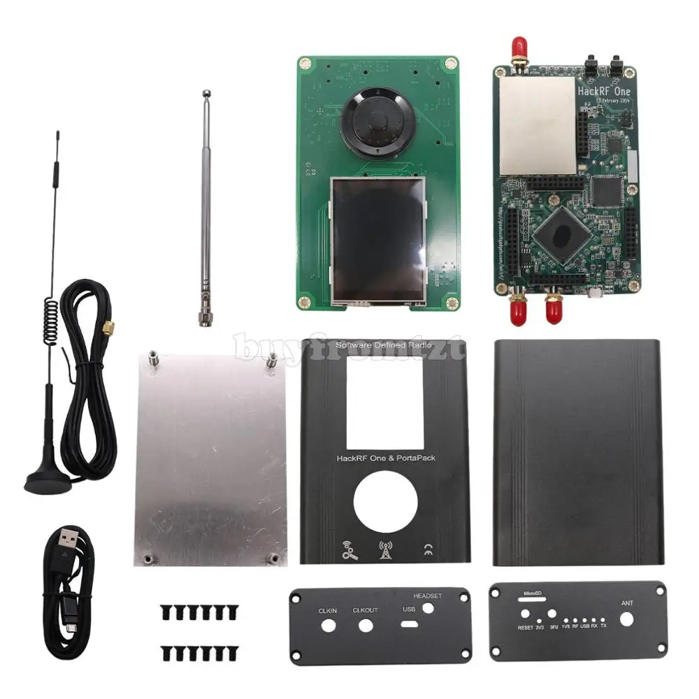 Комплект прошивки PortaPack+ HackRF One SDR+ металлический чехол+ 10M 0.5ppm TXCO+ Havoc