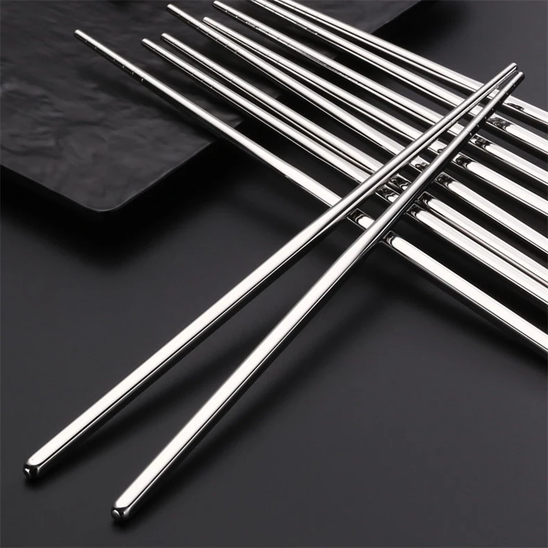 K2 Stainless Steel Chopsticks Portable Non-slip Food Sticks Tableware Chinese  K2B 