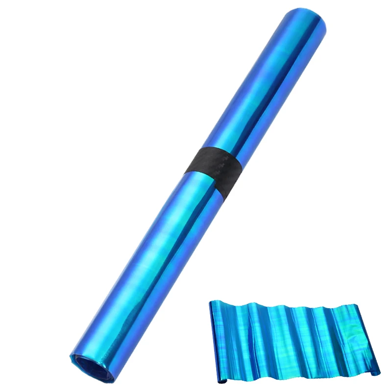 

12"x78" 200 x 30cm Chameleon Colorful Blue Headlight Car SUV Headlight Taillight Cover Vinyl Tint Film Wrap Sheet Decoration