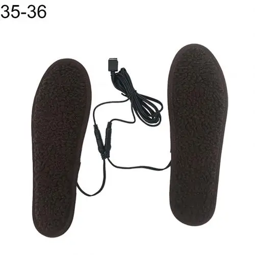 1 пара USB стельки с подогревом удобные мягкие ворсистые стельки с электрическим подогревом зимние уличные спортивные ноги согревающие Мотоциклетные аксессуары - Цвет: 35