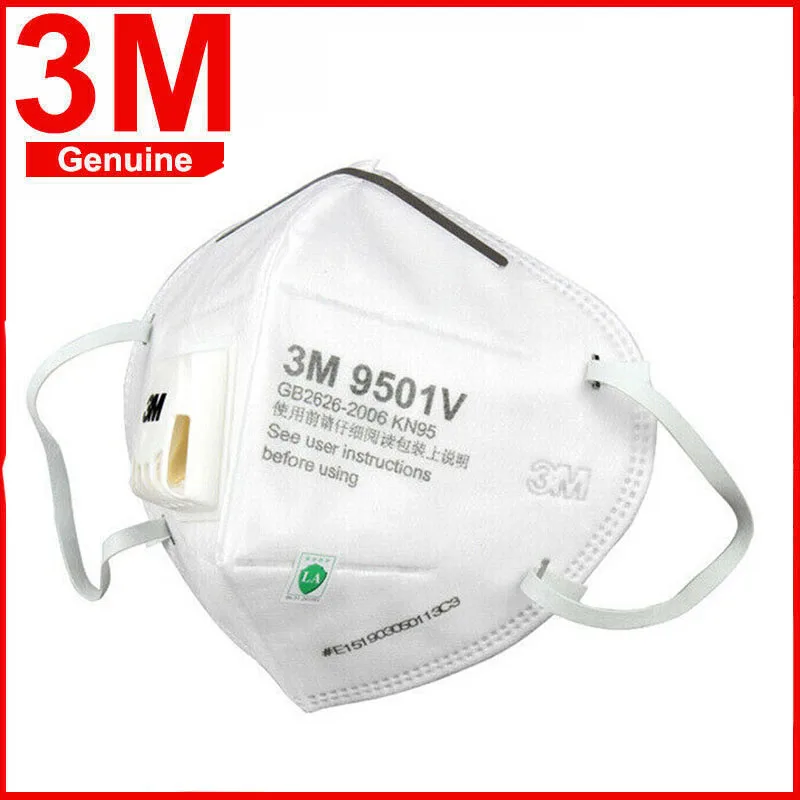 

3M 9501V Mask With Filter Respirator Headband Anti Dust PM2.5 Protective Anti Flu Anti Virus Protective Face Mask Free Shipping