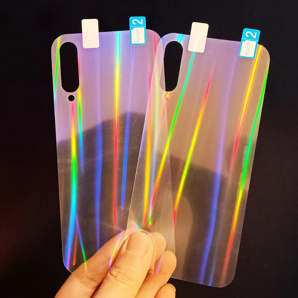 Модные Прозрачные лазерные наклейки на заднюю панель телефона Xiaomi mi a3 задняя