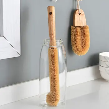 

Handmade Cleaning Brush Foam Bottle Decanter Glass Bar Cleaner Practical Kitchen Washing Tool For Dishes Skillets Pans Pots