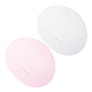 

2Pcs Silicone Mask Tray Makeup Tool Mask Mask Moisturizing Mask Fixed Silicone Film (White Pink)