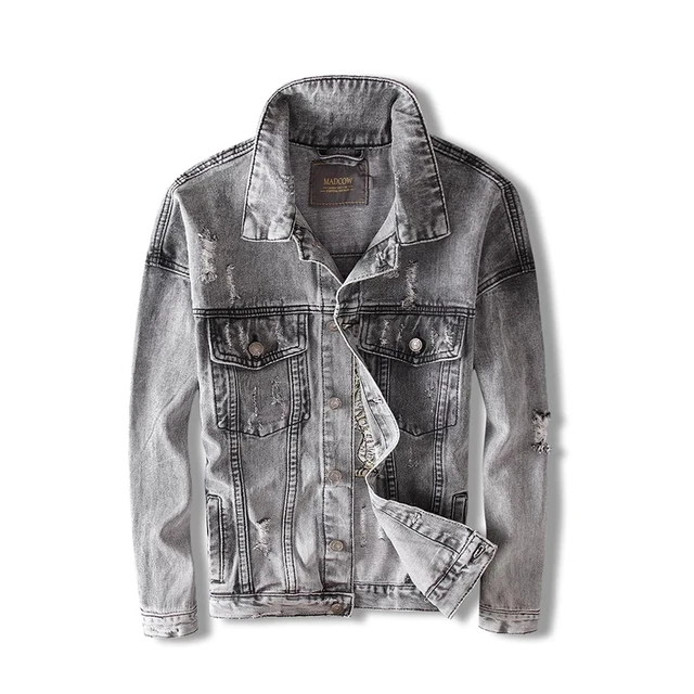 Denim Jacket Embroidery Tiger Pattern 