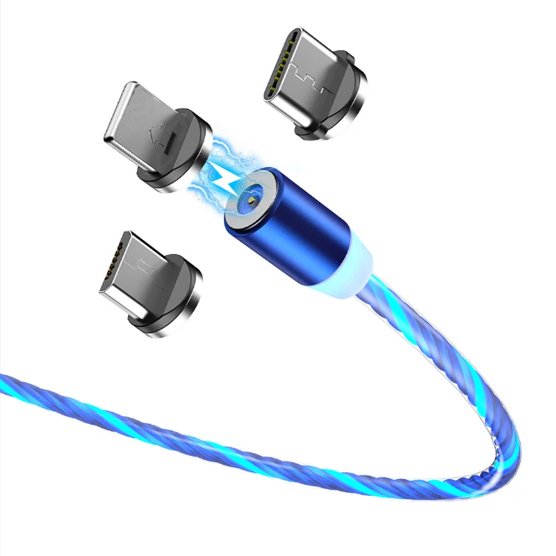 android phone charger Magnetic Glow LED Lighting Fast Charging  USB Cable for Xiaomi Redmi 8 8A 7A 6A 5 Plus 4A 4X 5A Note 7 8 Pro 8T iPhone Samsung new android charger