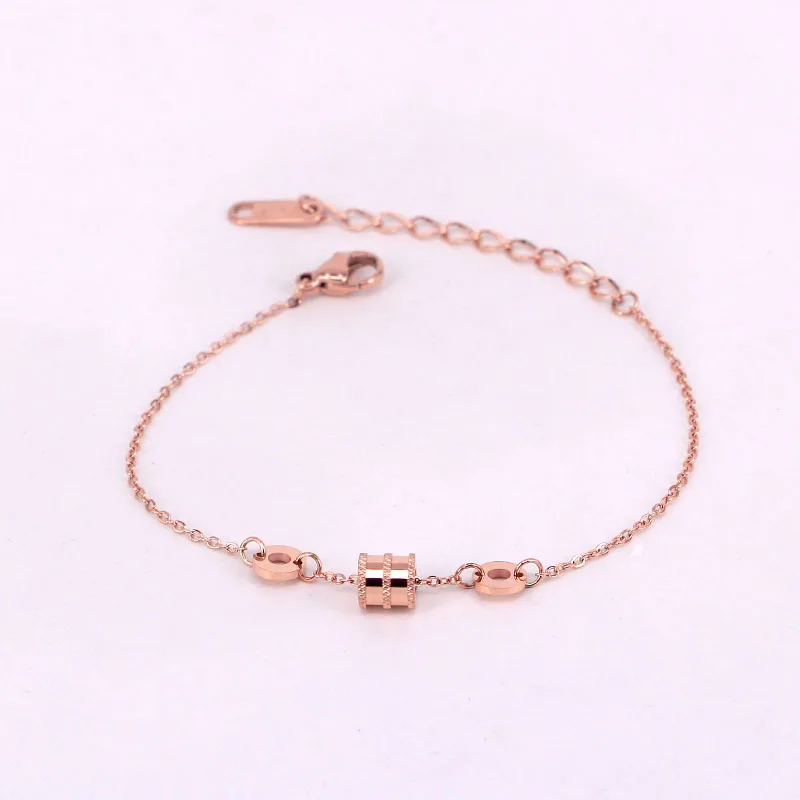 Женские браслеты из нержавеющей стали с круглыми звеньями, модные стильные женские вечерние браслеты из золота/серебра/розового золота