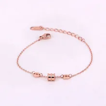 Женские браслеты из нержавеющей стали с круглыми звеньями, модные стильные женские вечерние браслеты из золота/серебра/розового золота