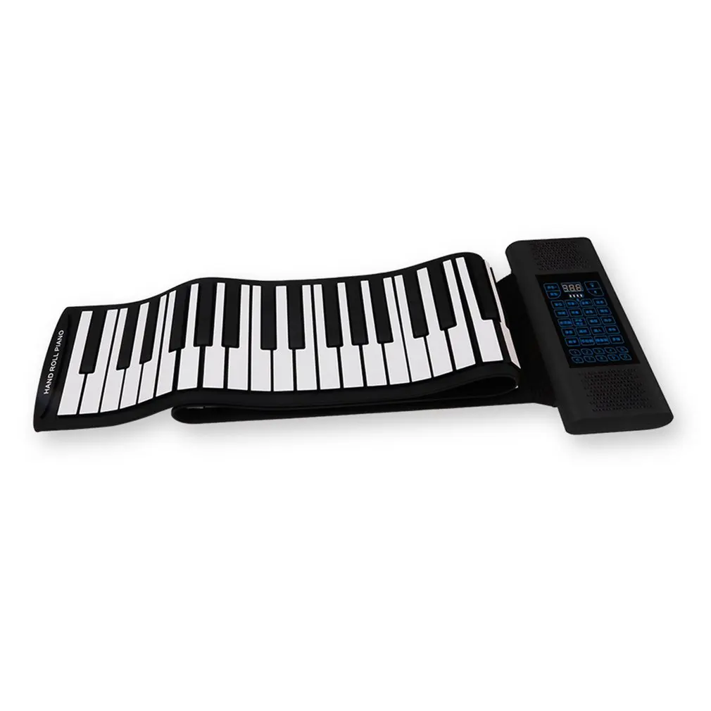 

Electric Roll Piano Portable Folding 88 Key Flexible Soft Silicone Electronic Music Keyboard Piano Usb Speaker