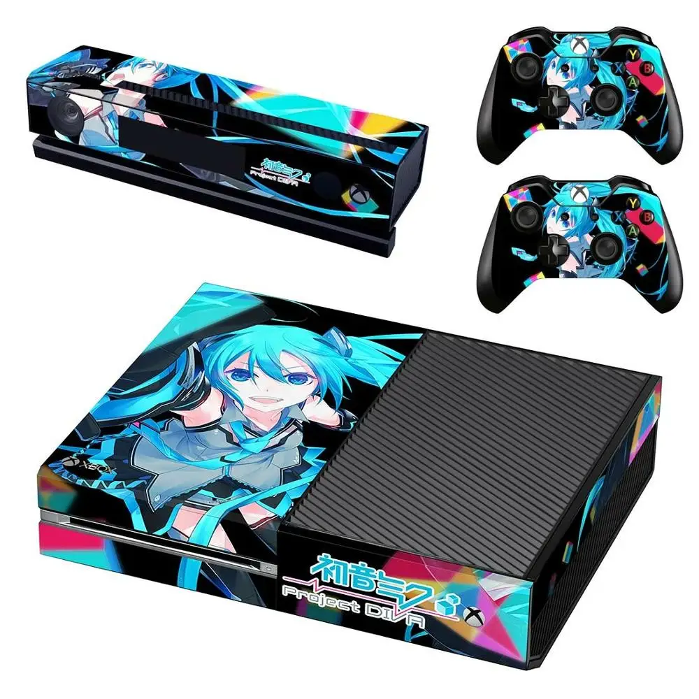 Hatsune Miku наклейка для кожи Полное покрытие для консоли Xbox One& Kinect& 2 контроллера для Xbox One Skins наклейка s