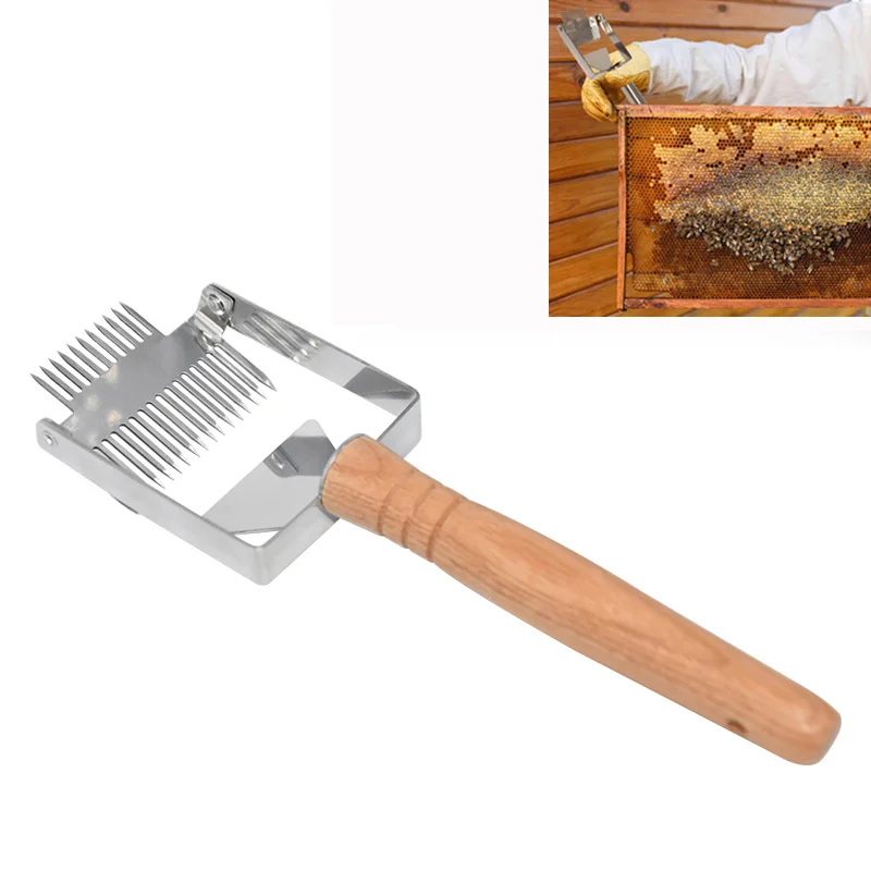 Stainless Steel Honey Scraper Fork Beekeeping Honey Uncapping Bee Hive Beekeeping Bee Scraper Shovel Tools Honey Knife