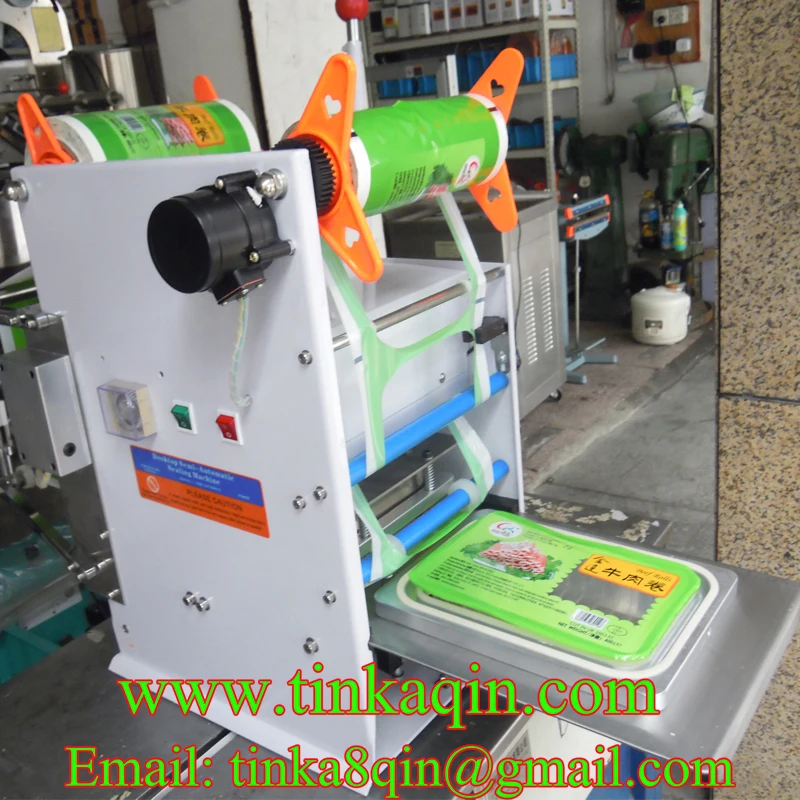 FGJ-D1-1Semi-automatic "Ланч-бокс" запечатывания машина лазерной печати даты на вынос упаковочная машина для запечатывания коробок кодирования Еда лоток герметизация machin