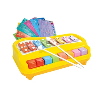 

2-In-1 Children Hand Knock Piano Musical Instruments Eight-Tone Piano Musical Toy Early Learning Educational Toy Children Gift
