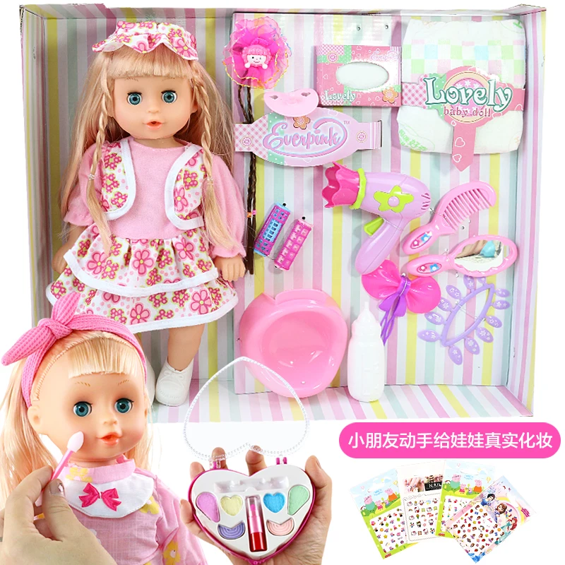 

Wink baby reborn doll Hands and feet can rotate 360 ° BJD doll Drink water Pee and Bath Talking doll for girls gift weeping baby