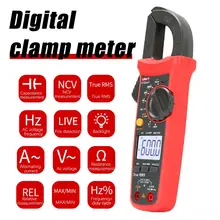 

UNI-T UT202A+ Digital AC DC Current Clamp Meter Multimeter True RMS 6000 Count Manual Automatic Ranging Voltage Meter NCV Tester