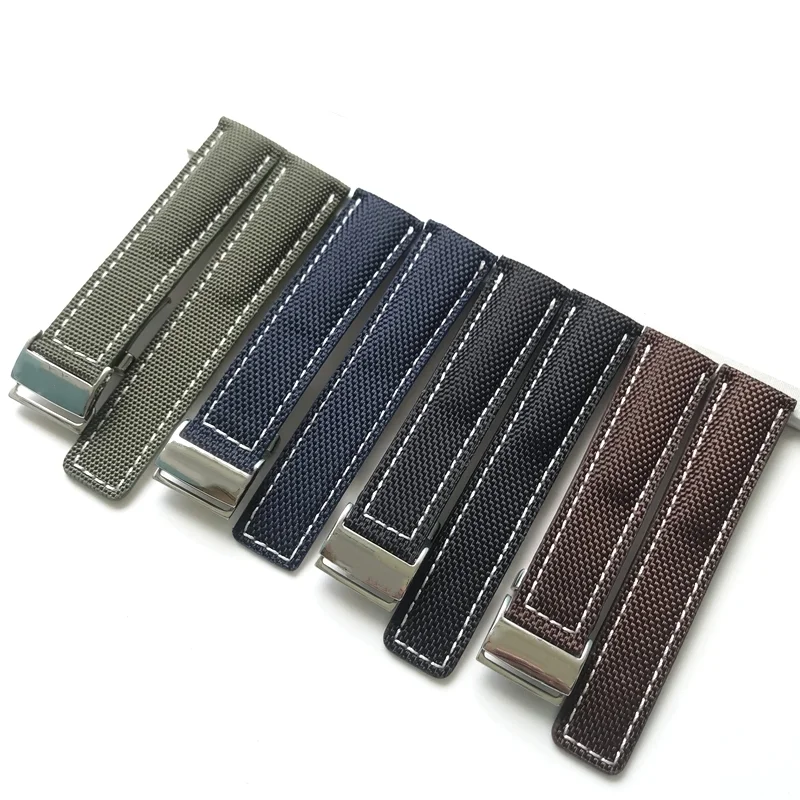 

Top Quality 22mm Nylon Fabric Leather Band Watchband For Breitling Strap Blackbird Reconnaissance Aircraft Avengers Super Ocean