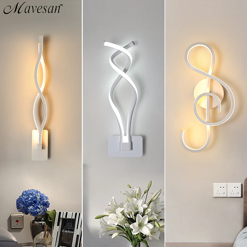 16W LED Modern Indoor Wall Lights Aisle Bedside Wall Lamps Sconce Night Lighting 