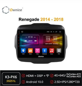 

Ownice Octa Core 2DIN Android 10.0 ForJeep Renegade 2014 2016 2017 2018 Car Auto Radio GPS Navigation Player DSP 4G LTE SPDIF