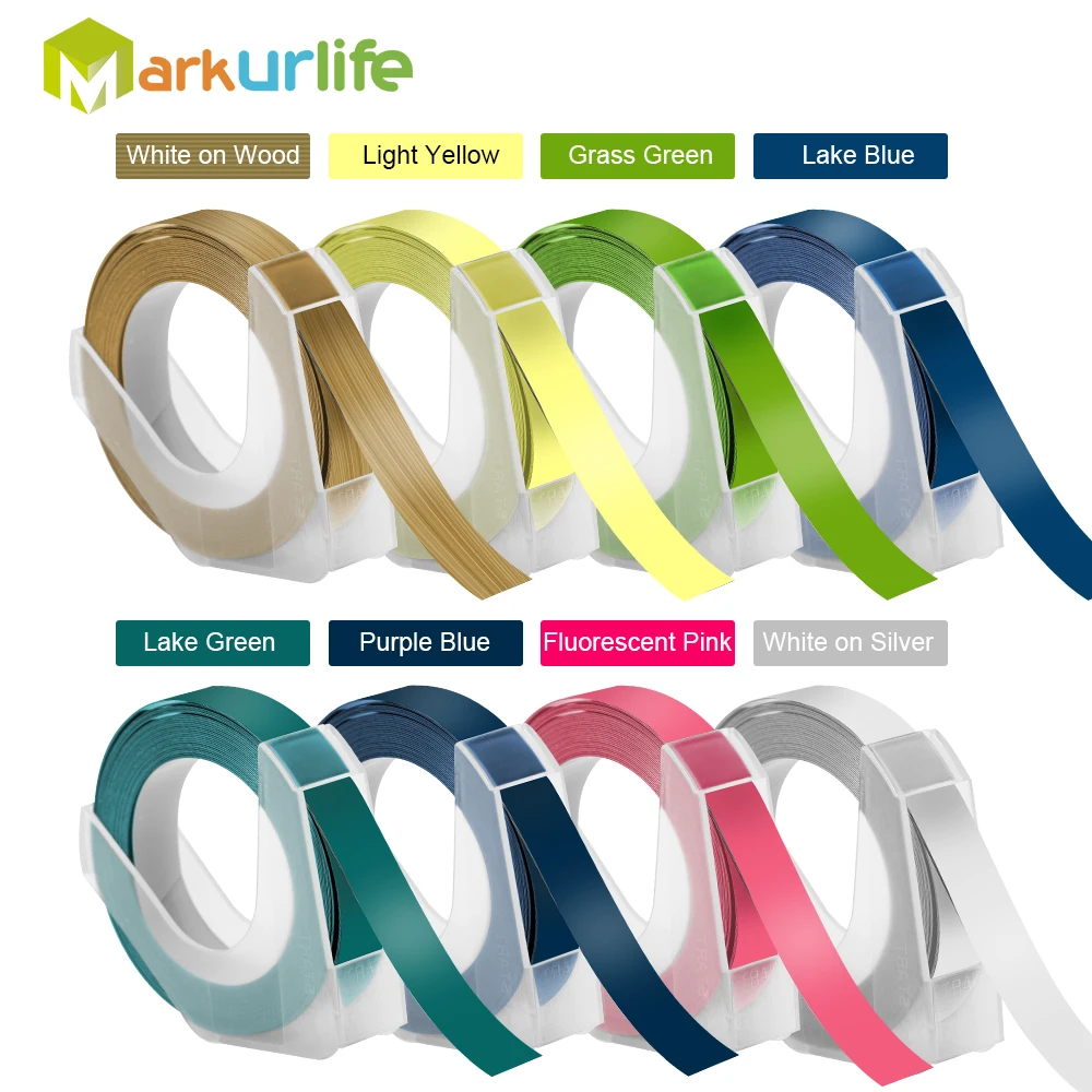 

3 rolls 9MM Compatible for Dymo 3D Plastic Embossing Tapes for DYMO 1011 1610 12965 MOTEX E101 Label Makers