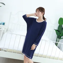 2020 Spring Plus Size Sleepshirt Women Nightgown Soft Modal Cotton Nightdress Female Long Sleeve O-neck Collar Home Sleep Dress Women's Sleep 2020 Spring Plus Size Sleepshirt Women Nightgown Soft Modal Cotton Nightdress Female Long Sleeve O-neck Collar Home Sleep Dress Women's Sleep
