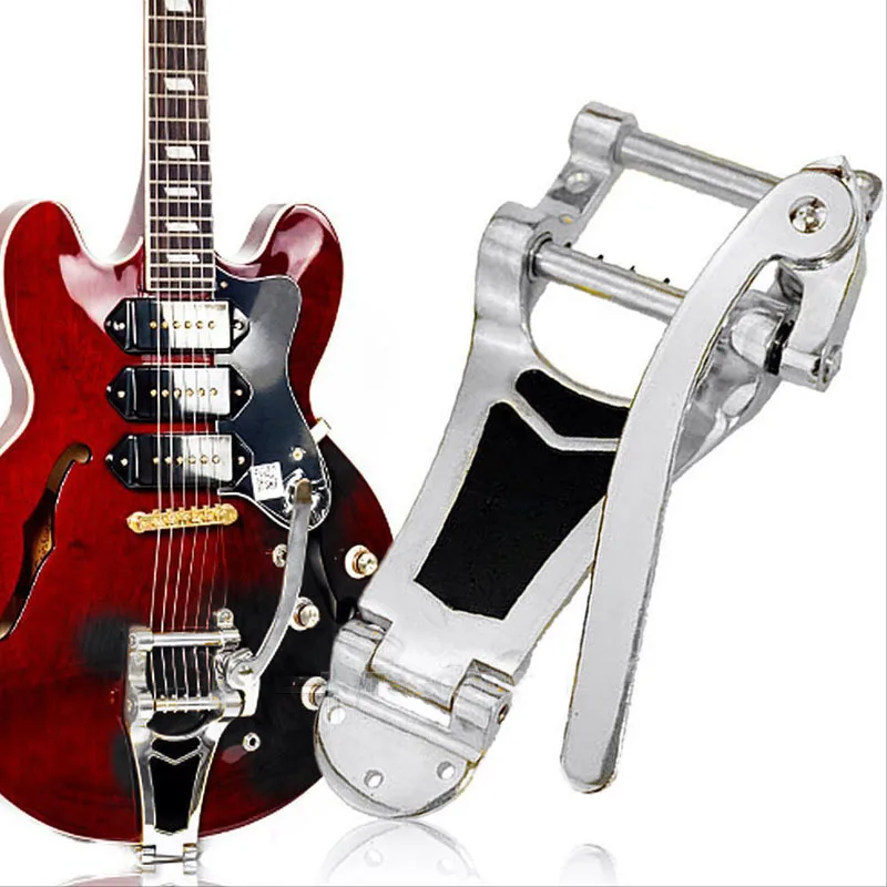 Хромированный тремоло вибрато мост задняя часть Hollowbody Archtop для гитары