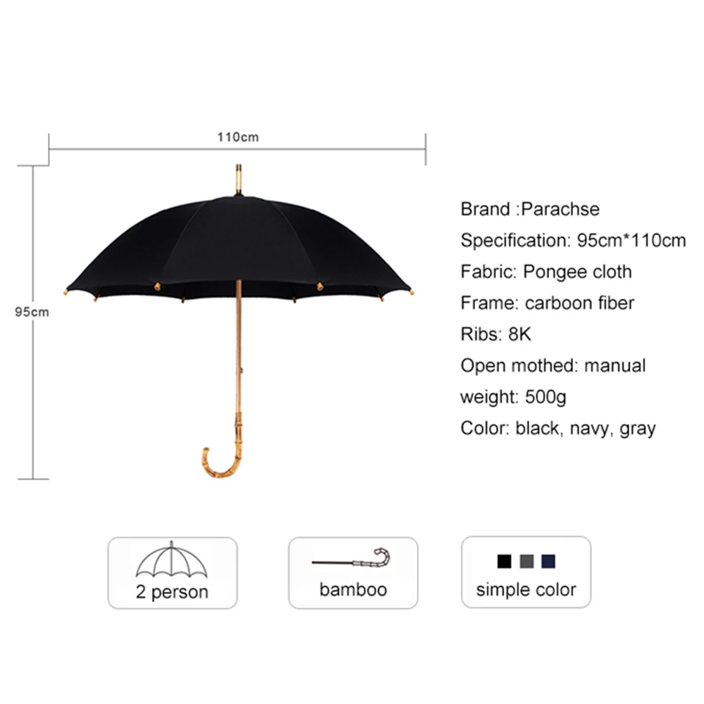 de chuva grande para homens bambu lidar com prova de vento anti uv para pessoas alta qualidade forte grande