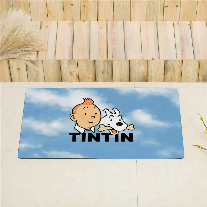 17 Tintin Adventure входная дверь коврик кухонный Коврик для пола Придверный коврик для улицы нескользящий ПВХ мягкая кожа входной ковер кухонный ковер - Цвет: 17