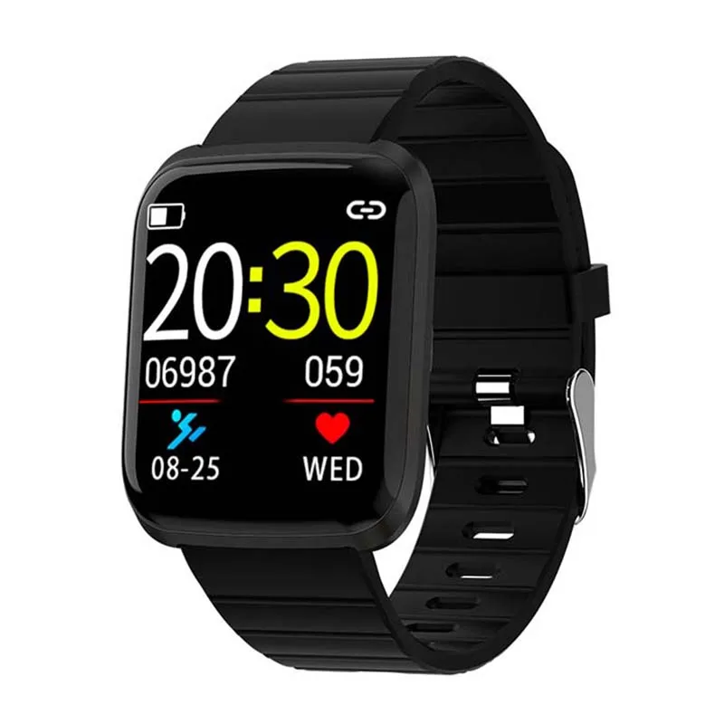 116 Pro Heart Rate Blood Pressure Monitor Smart Watch Health Monitoring Bracelet Wristband Fitness Tracker for Android IOS Phone |
