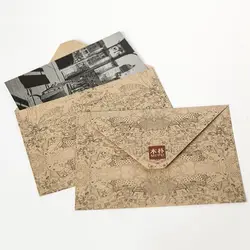 10 шт./лот старинный крафт конверт открытки, поздравительная открытка Обложка коричневый крафт конверты канцелярские принадлежности Zakka