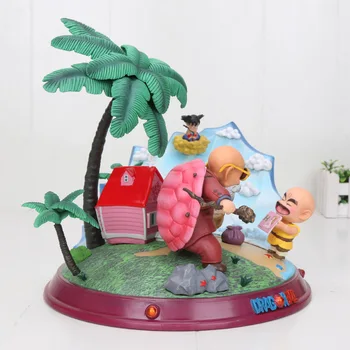 

Scenes Dragon Ball Son Goku Somersault cloud Krillin Master Roshi Action Figures Collection Model Toys Dragon Ball Z figurine