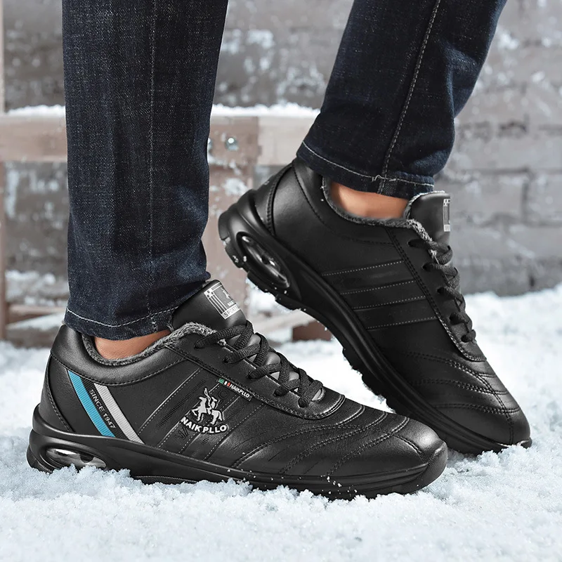 

Men's Shoes Autumn Winter Genuine Leather Men Boots Fashion Warm Winter Boots Non-slip Male Shoes Adult Comfortable Size 39-44